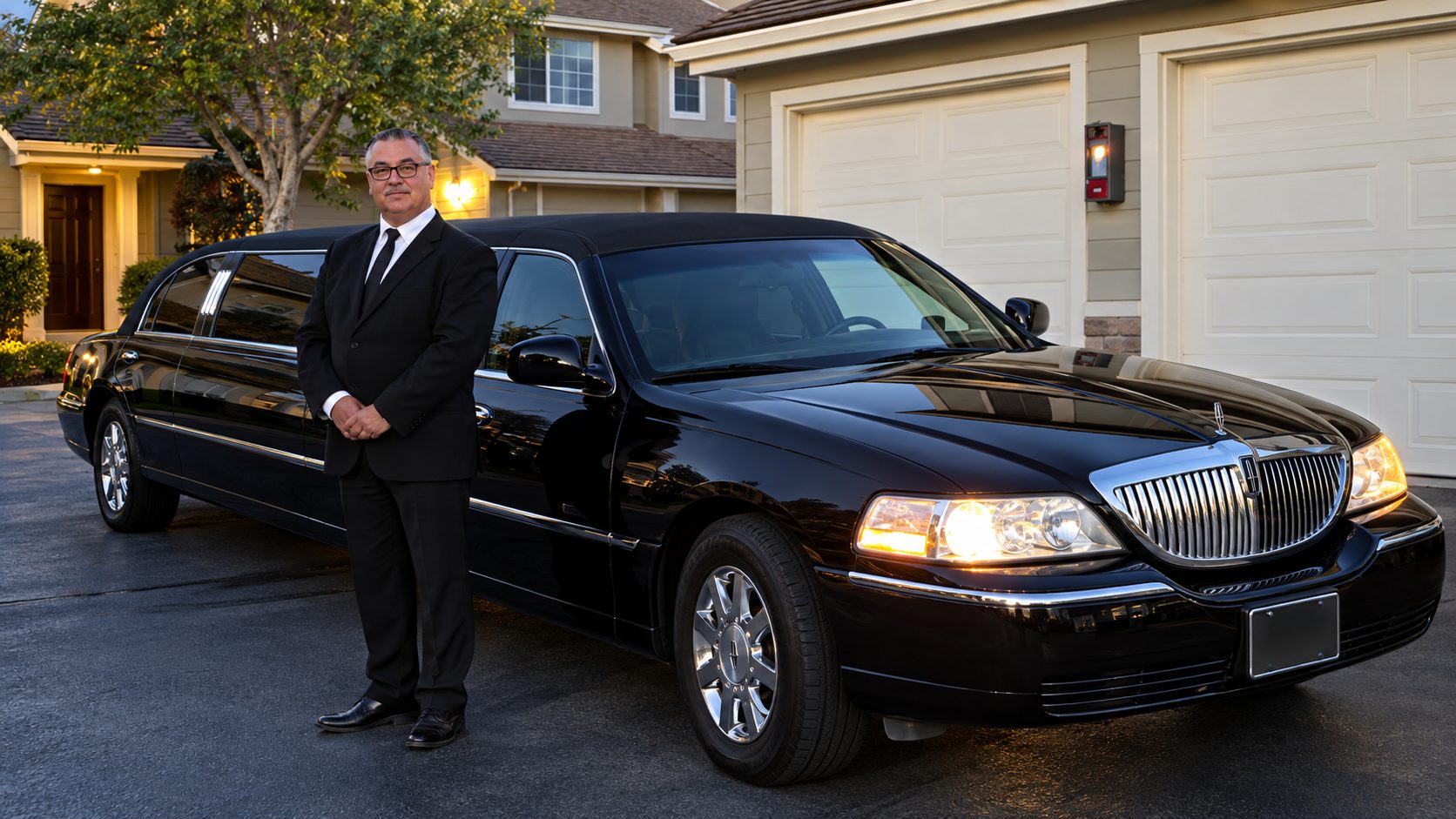 Black luxury sedan for Santa Barbara airport transfers