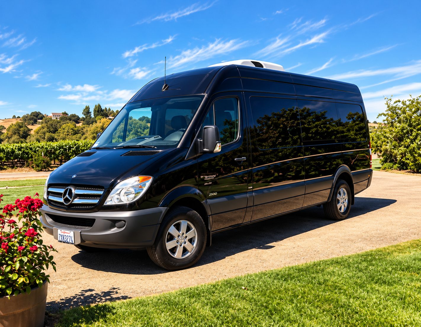 Wine tour limousine in the Santa Ynez Valley