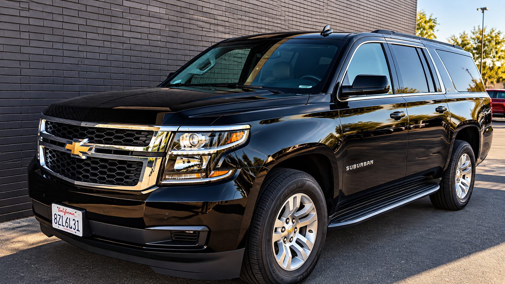 Black luxury sedan for Santa Barbara airport transfers